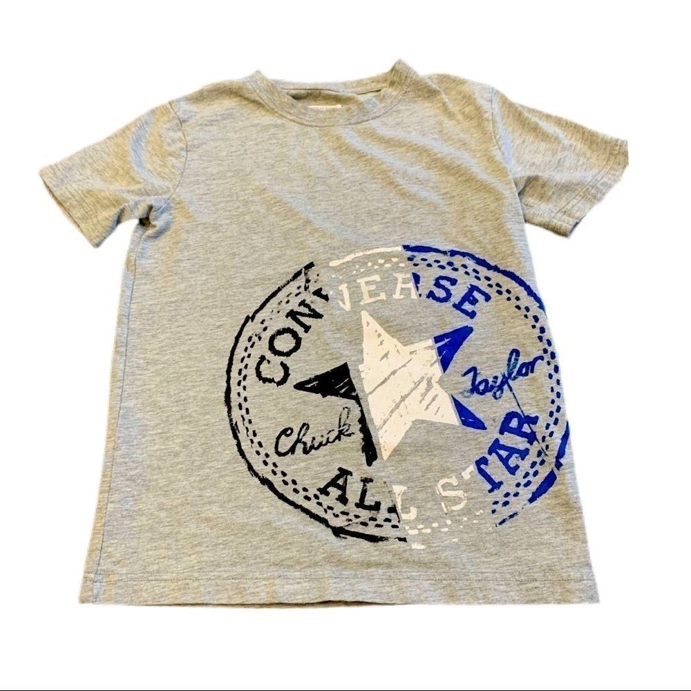 Converse boys grey blue t shirt size S (8/10)